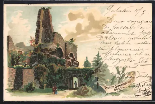 AK Mollkirch, Ruines du château de Yburg entourées de végétation luxuriante