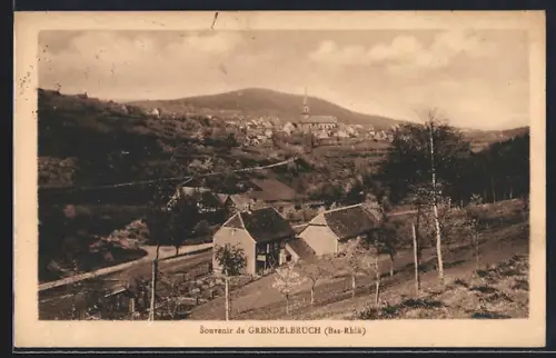 AK Grendelbruch /Bas-Rhin, Vue du village et des collines environnantes