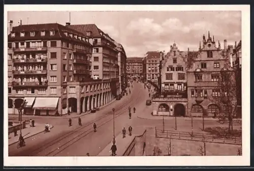 AK Strassburg, Blick in die Freiburger Strasse