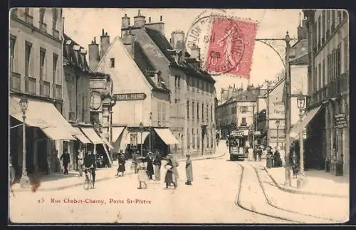 AK Chabot-Carny, Porte St-Pierre, Strassenbahn
