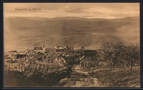 AK Neukirch b. Weiler, Teilansicht mit Strassenpartie
