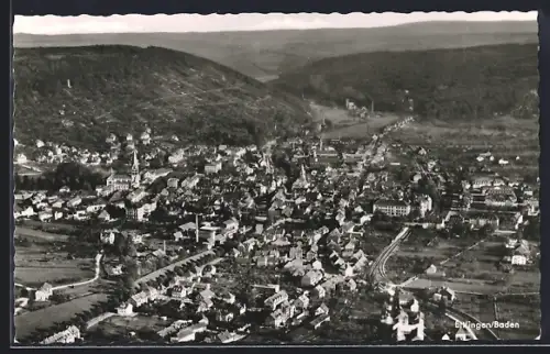 AK Ettlingen /Baden, Ortsansichtaus der Vogelschau