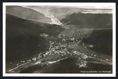 AK Herrenalb, Flugzeugaufnahme des Ortes