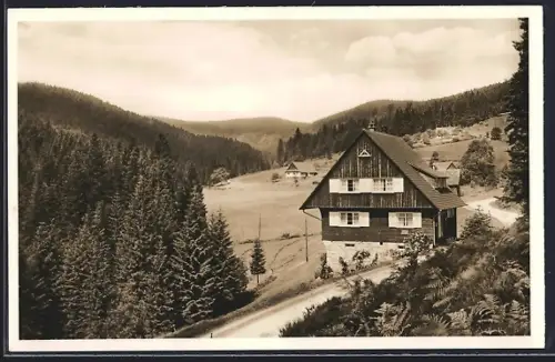 AK Hundsbach-Biberach /nördl. Hochschwarzwald, Sturmeckhäusle am Wald