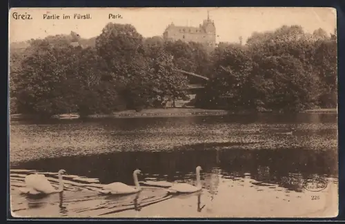 AK Greiz, Partie im Fürstl. Park