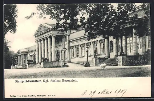 AK Stuttgart-Cannstatt, Kgl. Schloss Rosenstein