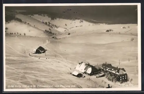 AK Schauinsland, Hotel Halde vom Flugzeug aus