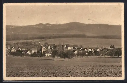 AK Schallbach /Markgräflerland, Dorfansicht mit Kirche