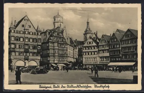 AK Stuttgart, Blick auf den Marktplatz