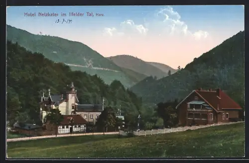 AK Ilfeld /Harz, Hotel Netzkater im Ilfelder Tal