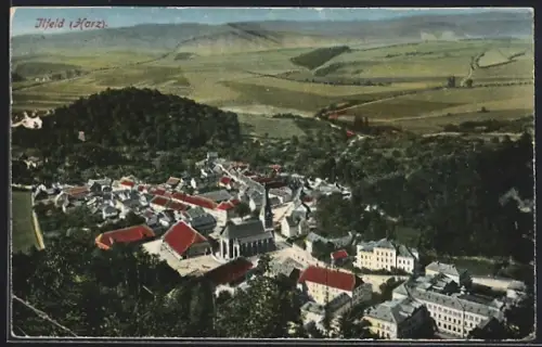 AK Ilfeld /Harz, Panoramaansicht des Ortes