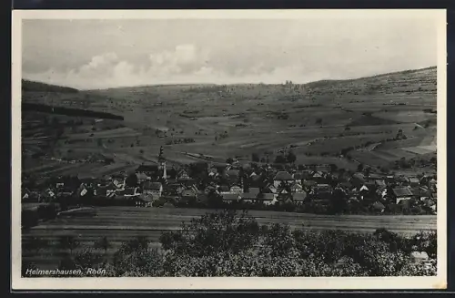 AK Helmershausen /Rhön, Ortsansicht mit Feldern