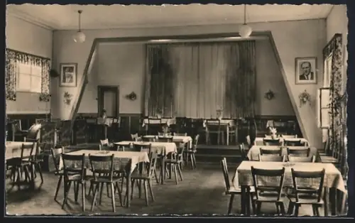 AK Rabenäussig /Thür., Konsum-Gaststätte Waldfrieden, Speiseraum
