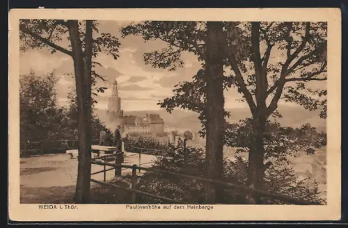 AK Weida i. Thür., Paulinenhöhe auf dem Hainberge