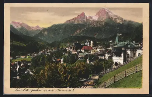 AK Berchtesgaden, Ansicht vom Nonntal aus