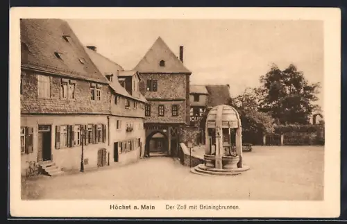 AK Höchst a. Main, Der Zoll mit Brüningbrunnen