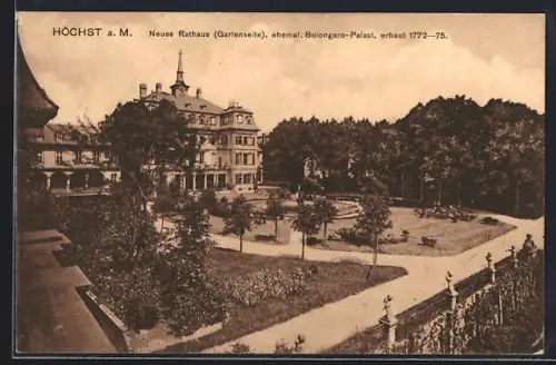 AK Höchst a. M., Neues Rathaus, ehem. Bolongaro-Palast