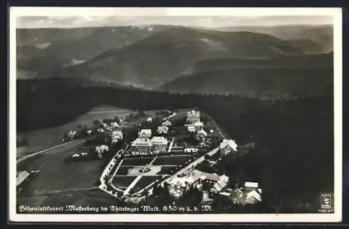AK Masserberg im Thüringer Wald, Ortsansichtaus der Vogelschau