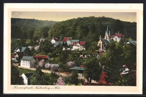 AK Tautenburg i. Thür., Ortsansicht mit Kirche