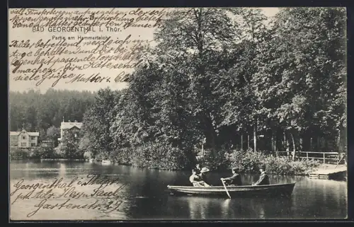 AK Bad Georgenthal i. Thür., Partie am Hammerteich