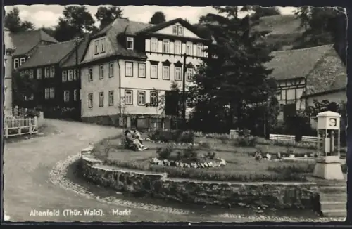 AK Altenfeld /Thür. Wald, Blick auf den Markt
