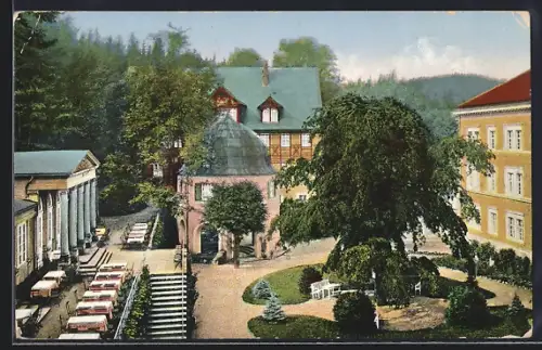AK Wiesenbad /Erzgebirge, Partie im Kurort