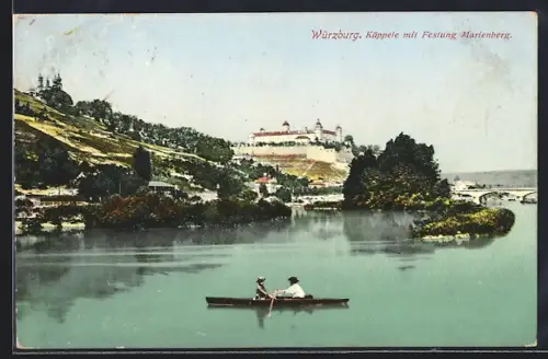 AK Würzburg, Käppele mit Festung Marienberg