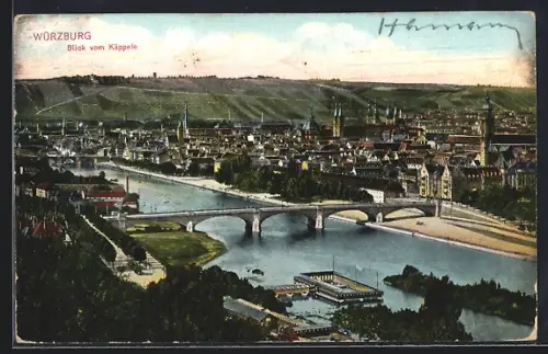 AK Würzburg, Blick vom Käppele