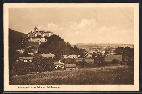 AK Hohenaschau, Blick auf Niederaschau