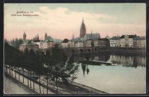 AK Frankfurt-Sachsenhausen, Blick vom Deutschherrnkai