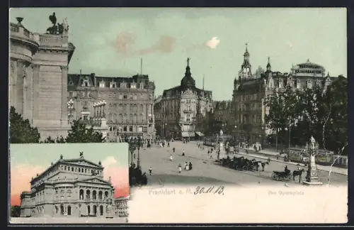 AK Frankfurt a. M., Partie am Opernplatz