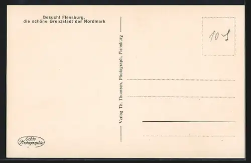 AK Flensburg /Nordmark, Stadtansicht Flusspartie
