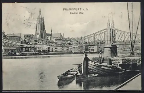 AK Alt-Frankfurt, Mainpartie am Eisernen Steg