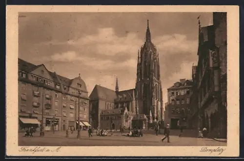 AK Alt-Frankfurt, Blick auf den Domplatz
