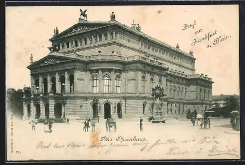 AK Frankfurt am Main, Partie am Opernhaus