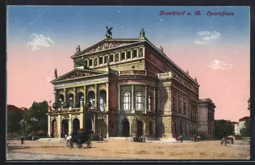 AK Frankfurt a. M., Partie am Opernhaus