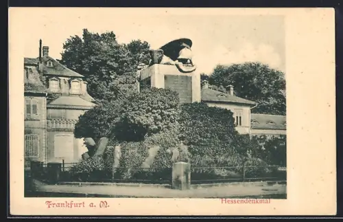 AK Frankfurt-Nordend, Partie am Hessendenkmal
