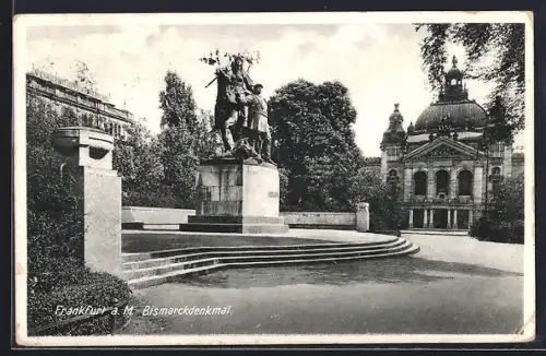 AK Frankfurt a. M., Bismarckdenkmal