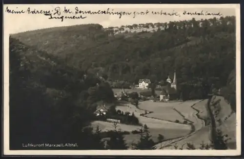 AK Marxzell /Albtal, Luftkurort aus der Vogelschau