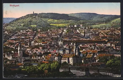 AK Stuttgart, Stadtansicht