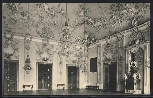 AK Würzburg, Schloss, Weisser Saal