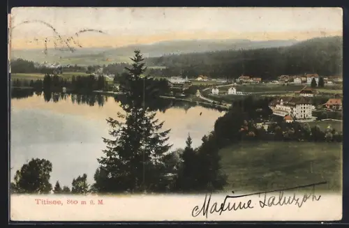 AK Titisee, Seeansicht aus der Vogelschau
