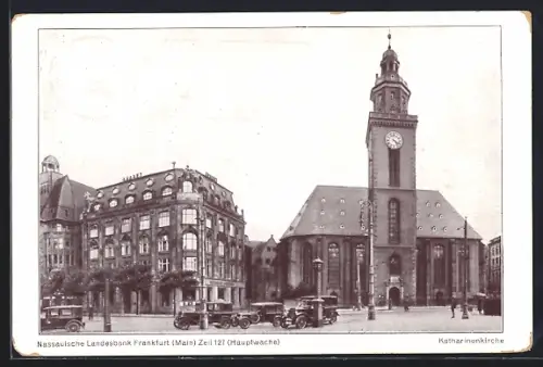 AK Frankfurt a. M., Zeil mit Katharinenkirche, Nassauischer Landesbank und Hauptwache