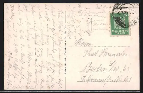 AK Frankfurt a. M., Totalansicht von Untermainbrücke