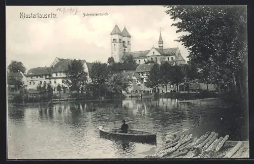 AK Klosterlausnitz, Schwanenteich, Kirche