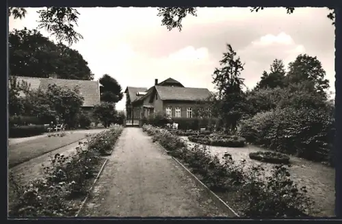 AK Hörste / Halle, Erholungsheim Paulinenheim, Gartenanlage
