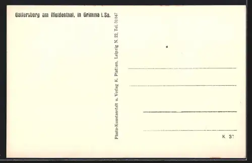 AK Grimma i. Sa., Gattersburg am Muldenthal, Bootspartie