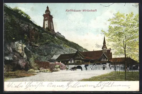 AK Kyffhäuser, Kyffhäuser-Gasthaus, Denkmal