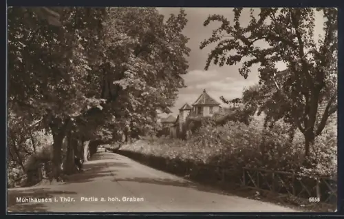 AK Mühlhausen i. Thür., Partie am hohen Graben