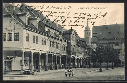 AK Arnstadt i. Th., Partie am Hauptmarkt